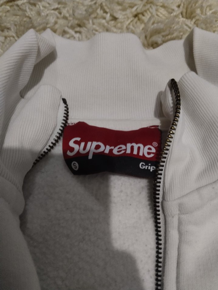 Supreme Beyaz Fermuarlı Erkek Ceket - Görsel 2