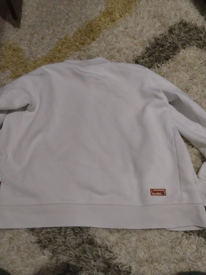 Supreme Beyaz Fermuarlı Erkek Ceket - Görsel 3