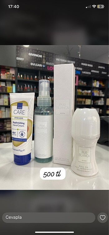 Pur blanca avon set parfüm