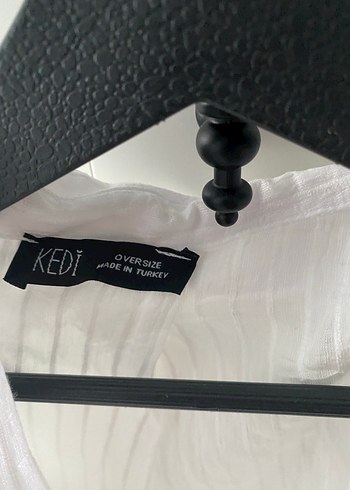 Beyaz, Salaş, Keten Kadın Gömlek - Görsel 4