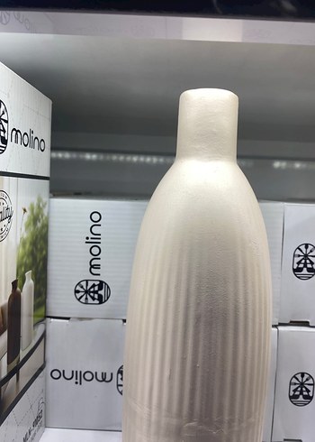 Bej Parlak Seramik Vazo - Görsel 3