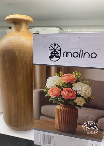 Bej Parlak Seramik Vazo - Görsel 2