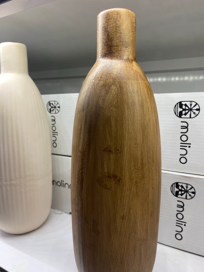 Bej Parlak Seramik Vazo - Görsel 4