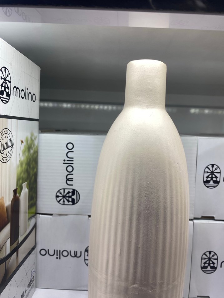 Bej Parlak Seramik Vazo - Görsel 3