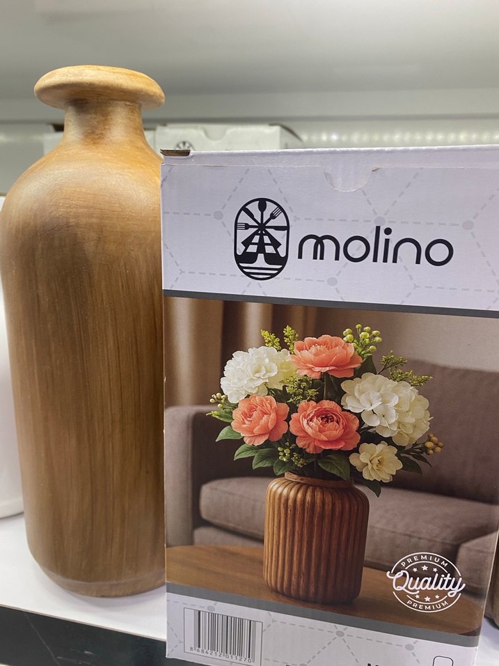 Bej Parlak Seramik Vazo - Görsel 2