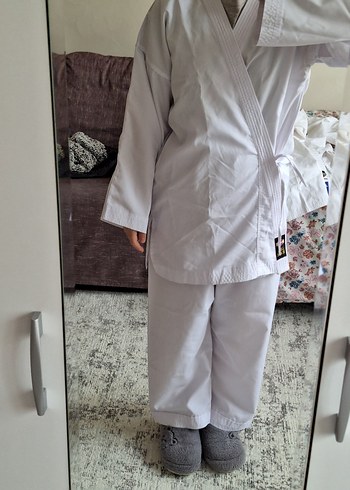 m Beden beyaz Renk Uzun Kollu, Kemerli Beyaz dragon karate kıyafeti takımı