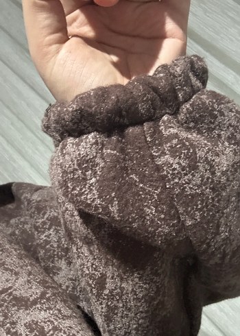 Kahverengi Kapüşonlu Kadın Sweatshirt - Görsel 7