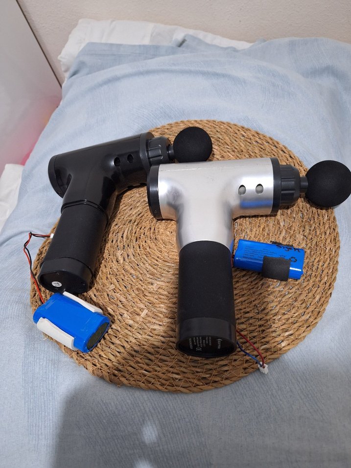 Gri ve Mavi Masaj Tabancası Seti - Görsel 3