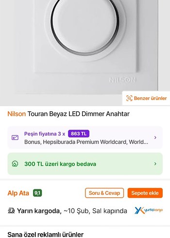 Nilson Beyaz Duvar Anahtarı - Görsel 3