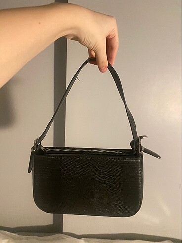 siyah kol çantası - Görsel 3
