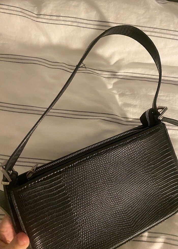 siyah kol çantası - Görsel 2