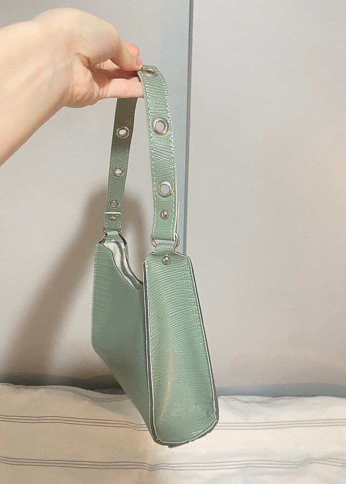 su yeşili kol çantası - Görsel 3