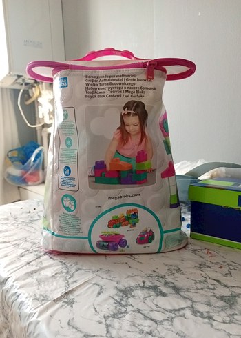 Mega Bloks Renkli Lego Seti Pembe Çantada - Görsel 4