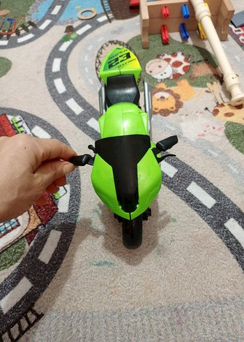 Yeşil Renkli Oyuncak Motosiklet - Görsel 3