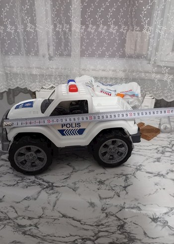 Beyaz Polis Oyuncak Araba - Görsel 3