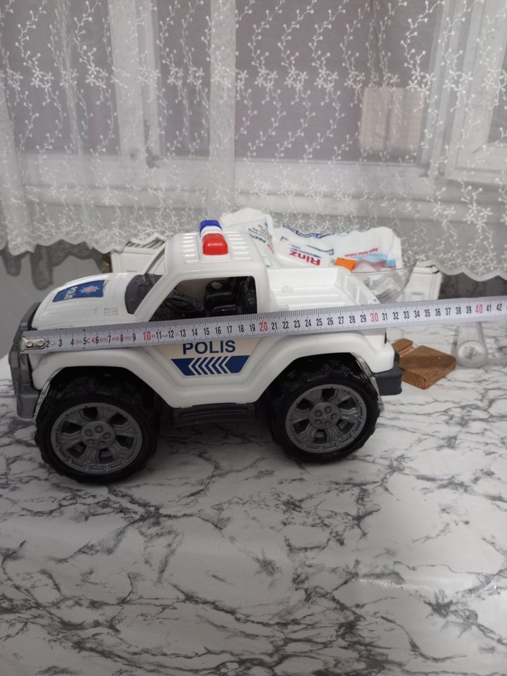Beyaz Polis Oyuncak Araba - Görsel 3