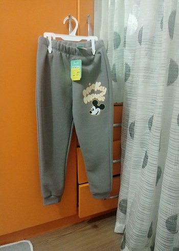 Gri Mickey Mouse Baskılı Erkek Eşofman Altı - Görsel 3