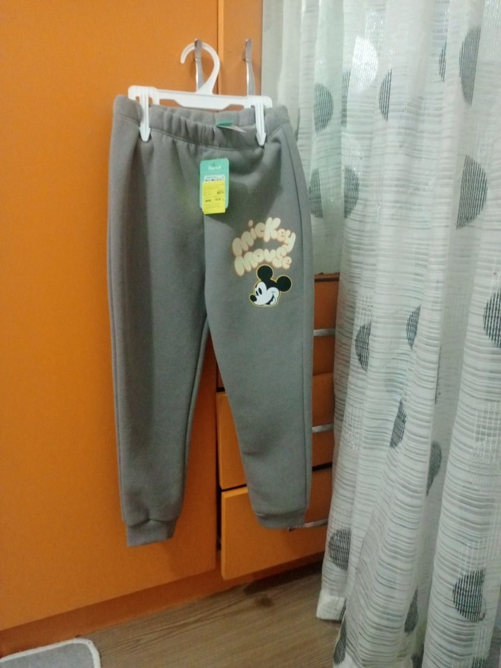 Gri Mickey Mouse Baskılı Erkek Eşofman Altı - Görsel 3