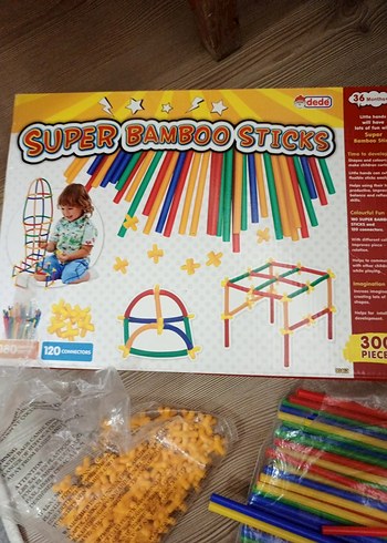 Süper Bambu Çubuklar 300 Parça Eğitici Oyuncak - Görsel 2