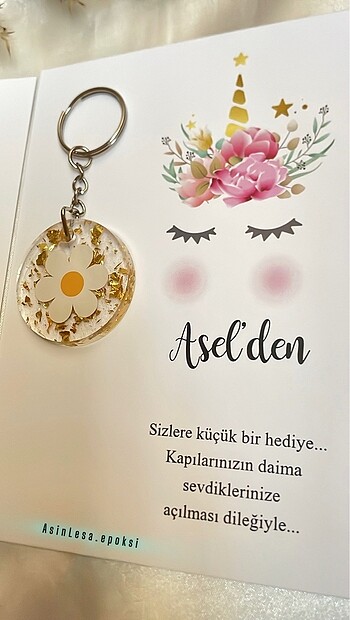Papatya Anahtarlık
