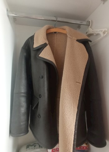 m Beden ZW collection çift yüzlü kaban Kruvaze düğmeli ön kapama
