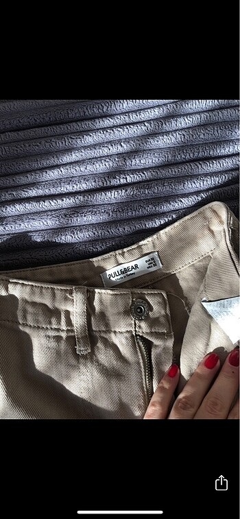 Pull and Bear PULL&BEAR KREM KARGO PANTOLON