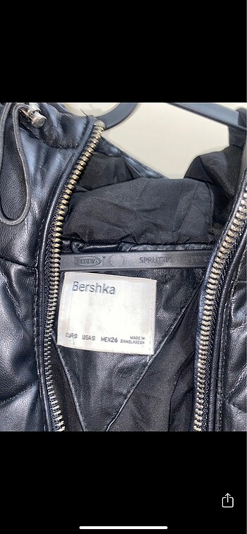 s Beden Bershka Siyah Şişme Mont