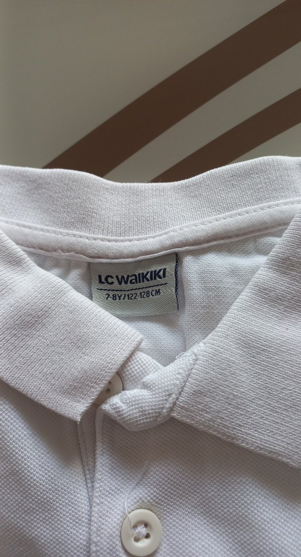 Beyaz Erkek Çocuk Polo Tişört - Görsel 3