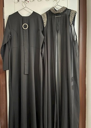 Uzun Siyah Gotik Kadın Elbise - Görsel 5