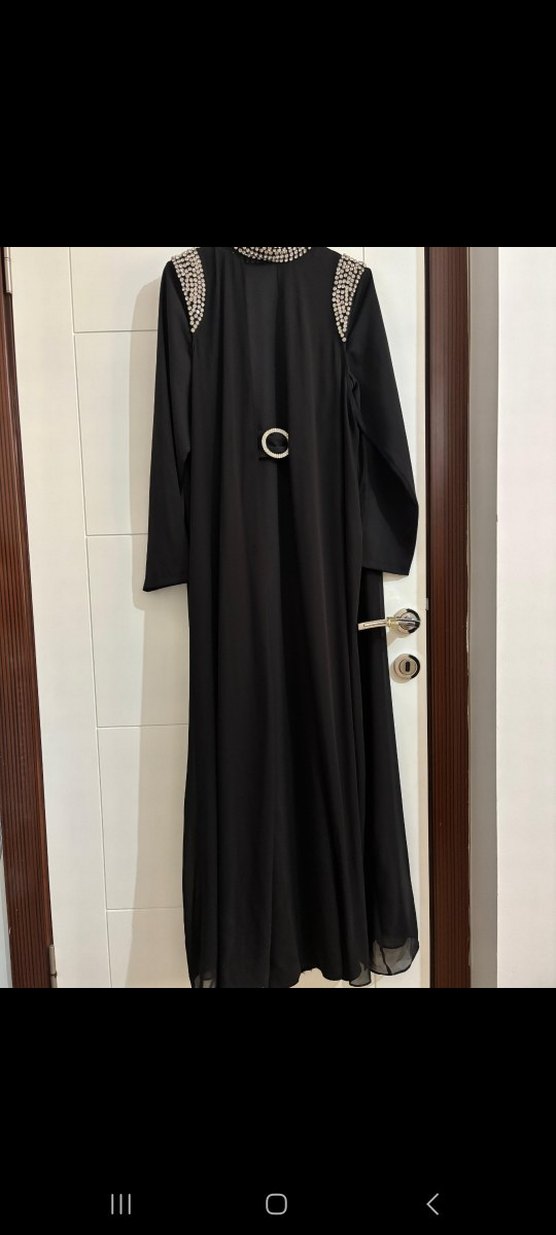 Uzun Siyah Gotik Kadın Elbise - Görsel 2