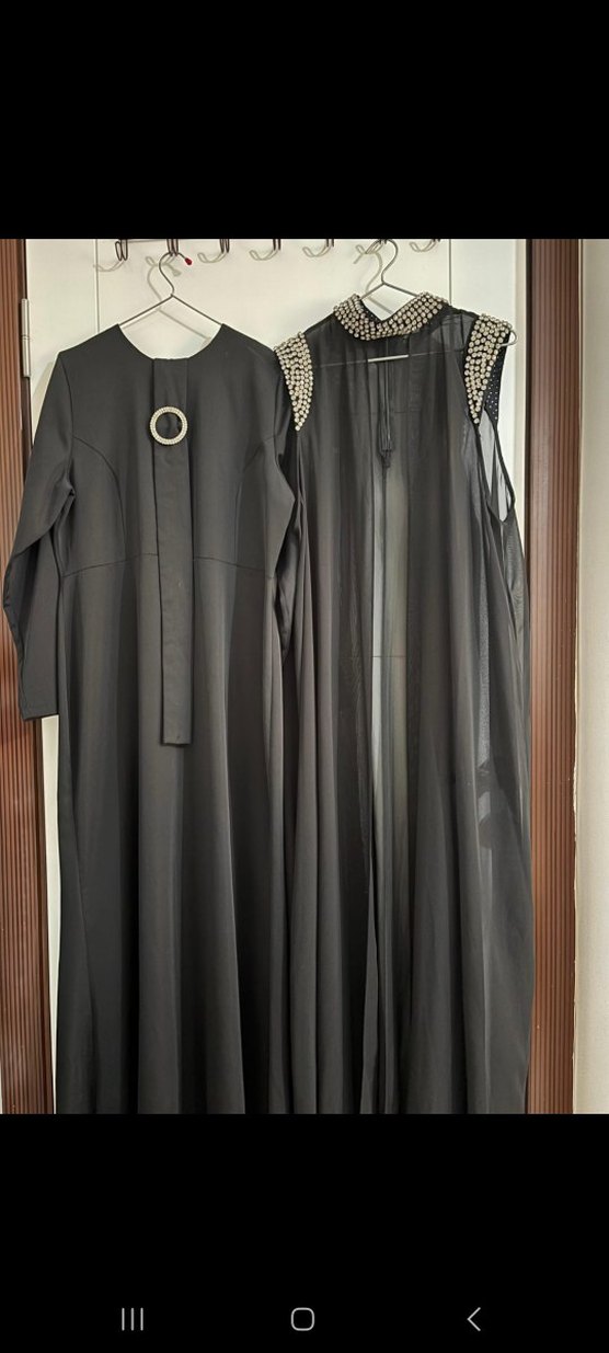 Uzun Siyah Gotik Kadın Elbise - Görsel 5