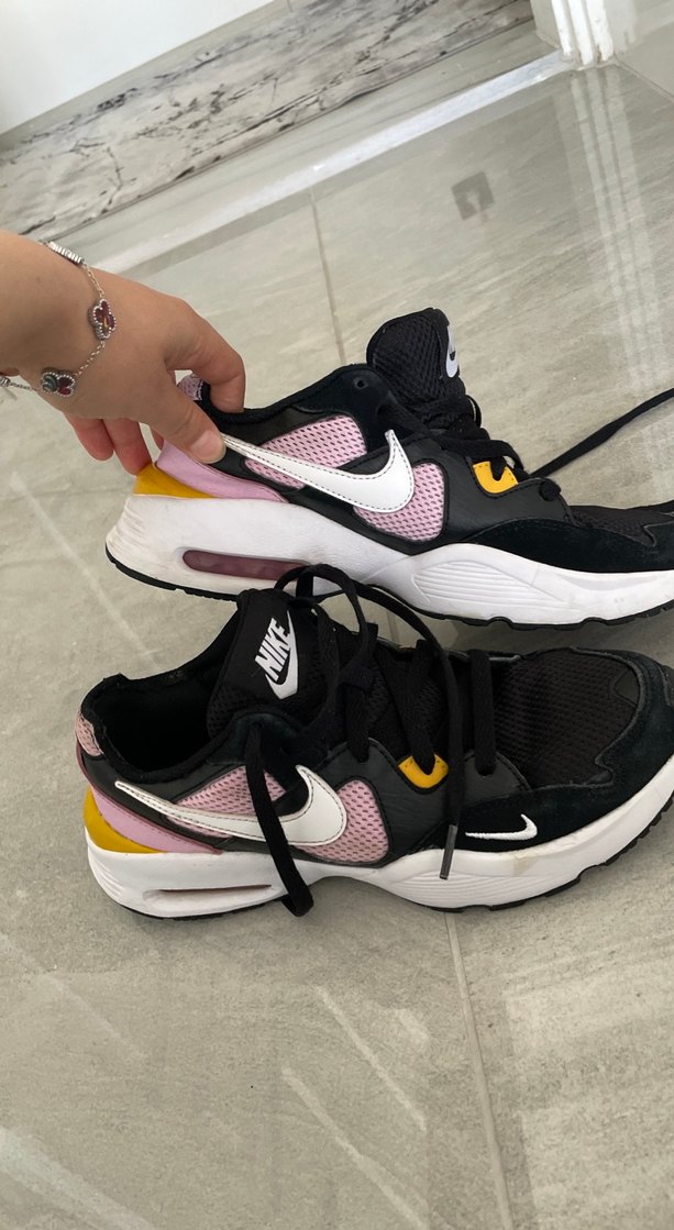 Nike Siyah Pembe Bağcıklı Spor Ayakkabı ORJİNAL - Görsel 4