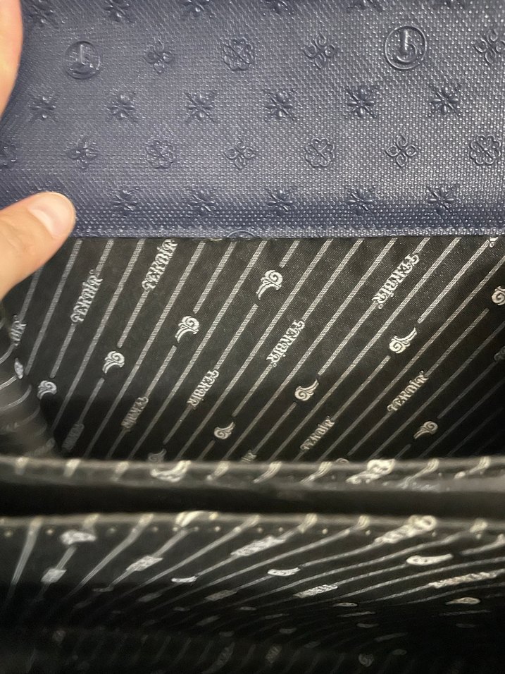 Koyu Mavi Nakışlı Tokalı Kadın Çanta tekbir - Görsel 4