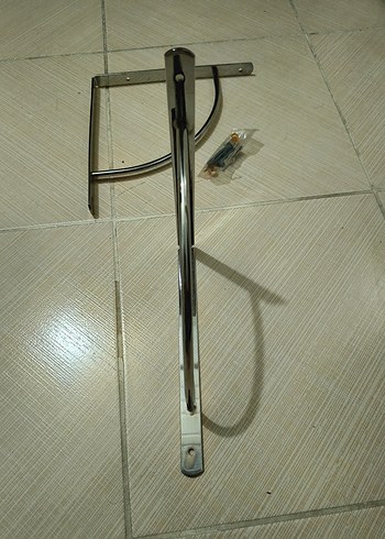  Beden Gri Metal Raf Destek Braketi Seti krom 24 cm