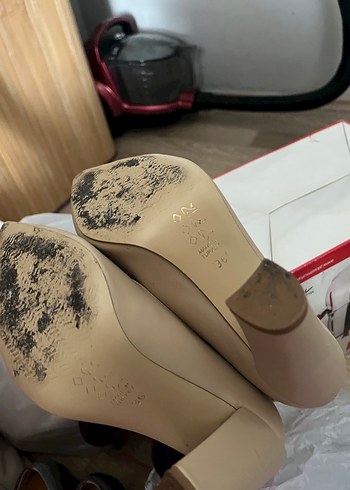 36 Beden Bej Topuklu Stiletto Kadın Ayakkabı