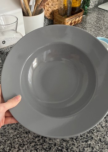 Gri Derin Tabak salata tabagi - Görsel 5