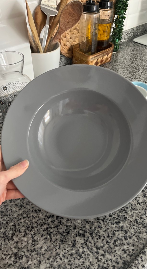 Gri Derin Tabak salata tabagi  - Görsel 5