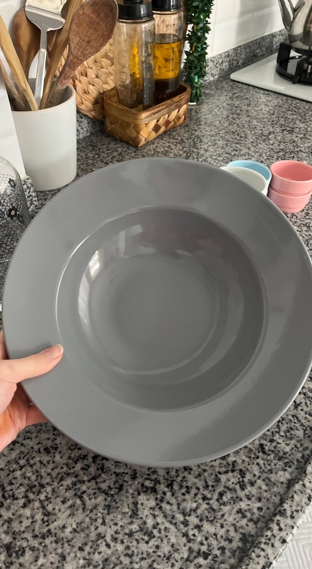 Gri Derin Tabak salata tabagi  - Görsel 2