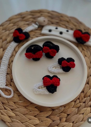 Nakışlı Bohem Örgü Saç ve Emzik Aksesuarları Seti - Görsel 2