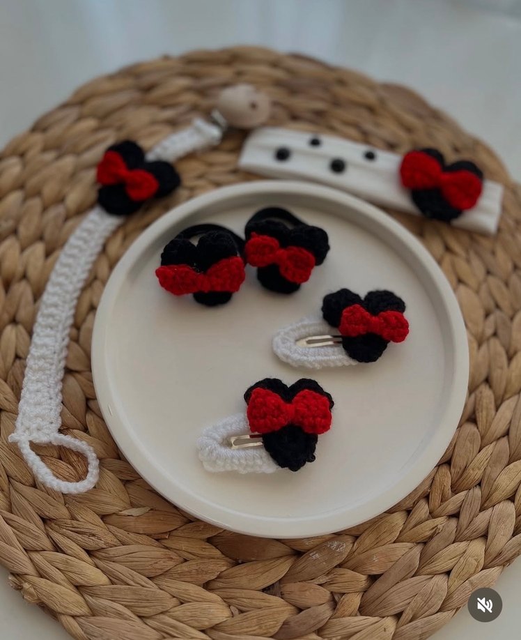 Nakışlı Bohem Örgü Saç ve Emzik Aksesuarları Seti - Görsel 2