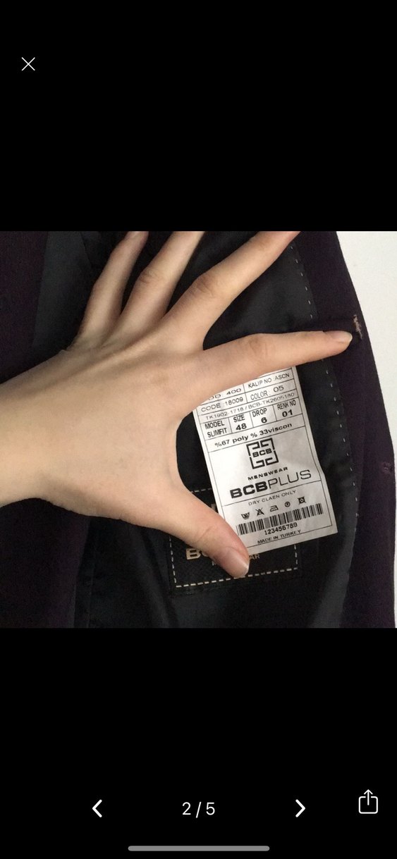 Bordo Erkek Uzun Kollu Düğmeli Takım Elbise - Görsel 5