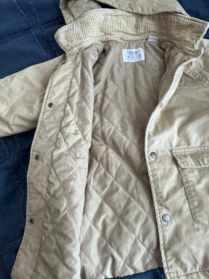 Bej Düğmeli Erkek Çocuk Keten Ceket - Görsel 2