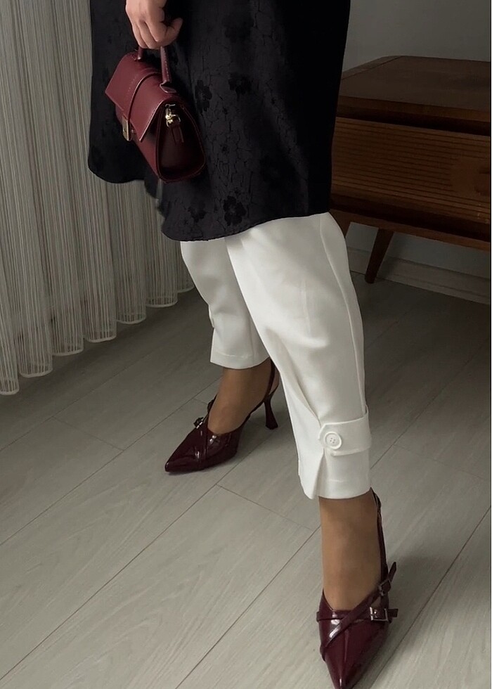 Bilek ucu apoletli scuba pantolon - Görsel 3