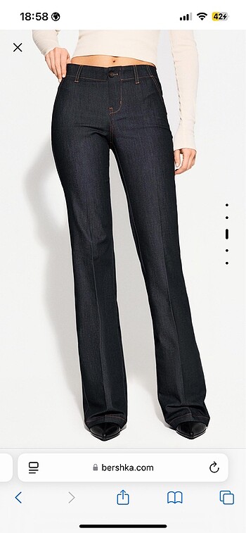 Düşük bel bootcut pantolon