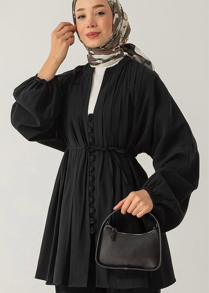 NERVÜRLÜ TAKIM SİYAH - Görsel 2