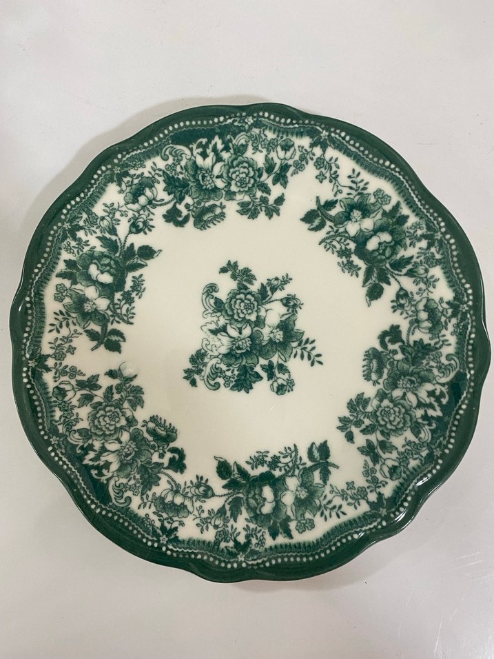 Bordo Çiçek Desenli Tabak  6 adet - Görsel 3