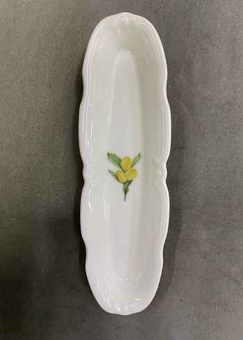 Pastel Çiçek Desenli Beyaz Seramik Tabak - Görsel 5