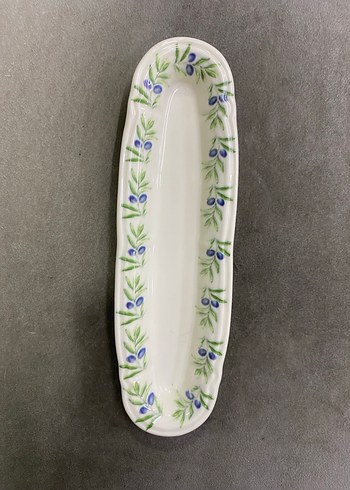 Pastel Çiçek Desenli Beyaz Seramik Tabak - Görsel 4