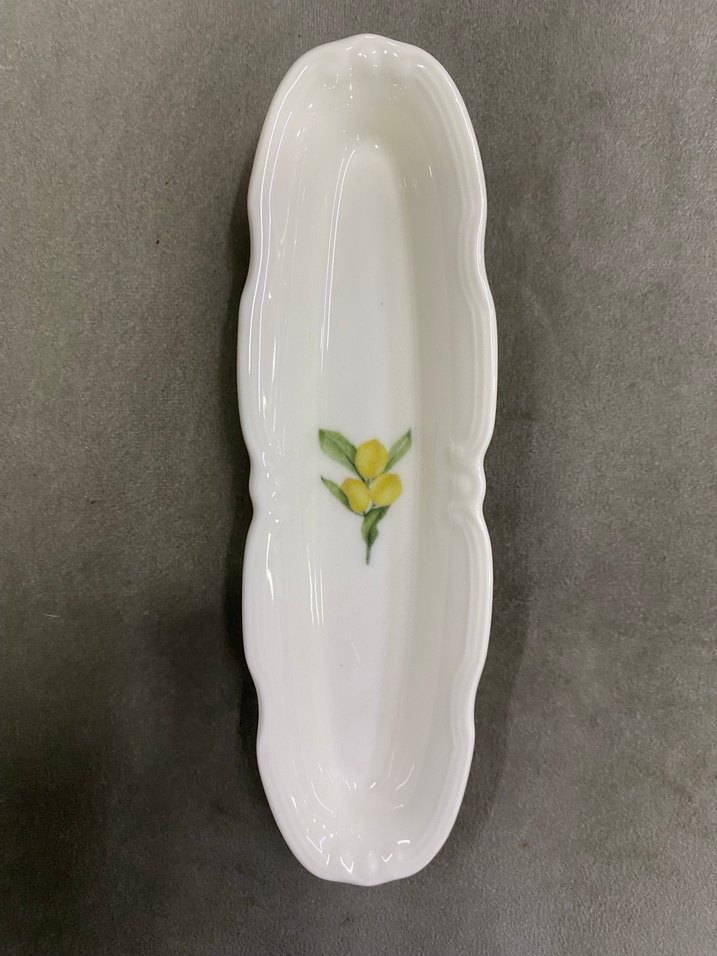 Pastel Çiçek Desenli Beyaz Seramik Tabak - Görsel 5