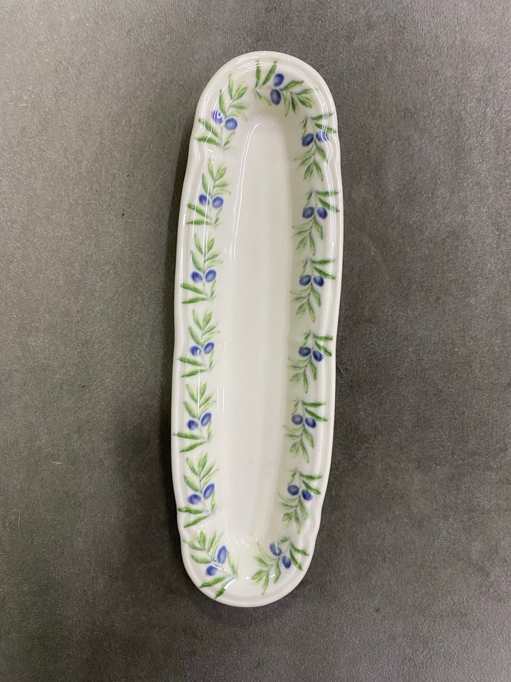 Pastel Çiçek Desenli Beyaz Seramik Tabak - Görsel 4